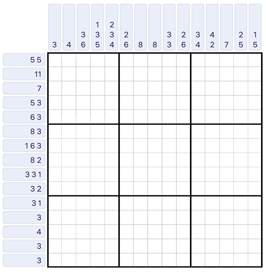 Ejemplo de nonograma