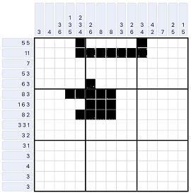 Primera iteración de filas
