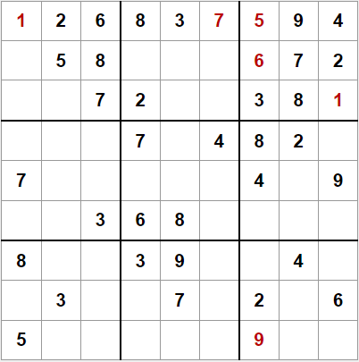 Sudoku fácil 2