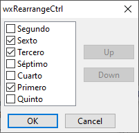 Ejemplo de wxRearrangeCtrl